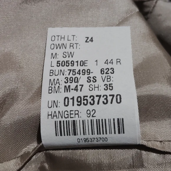 Lauren Ralph Lauren Suit Jacket Size 44R Tan Herringbone Pattern Green Label
